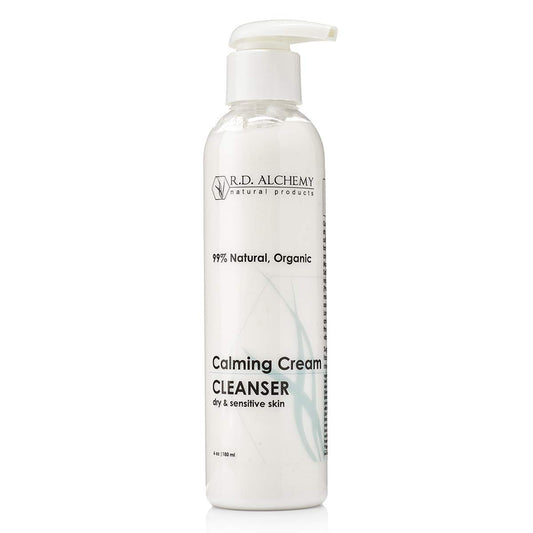 RD Alchemy - 100% Natural & Organic Calming Cream Cleanser. Sulfate Free Face Wash for Dry, Sensitive Skin - Soothing while Cleansing & Moisturizing.