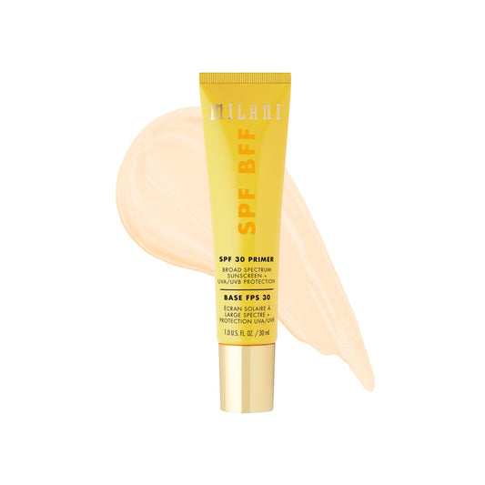 Milani Face Primer for Makeup - SPF BFF Primer with Broad Spectrum Sunscreen SPF 30 UVA UVB Protection, 1.0 Fl. Oz