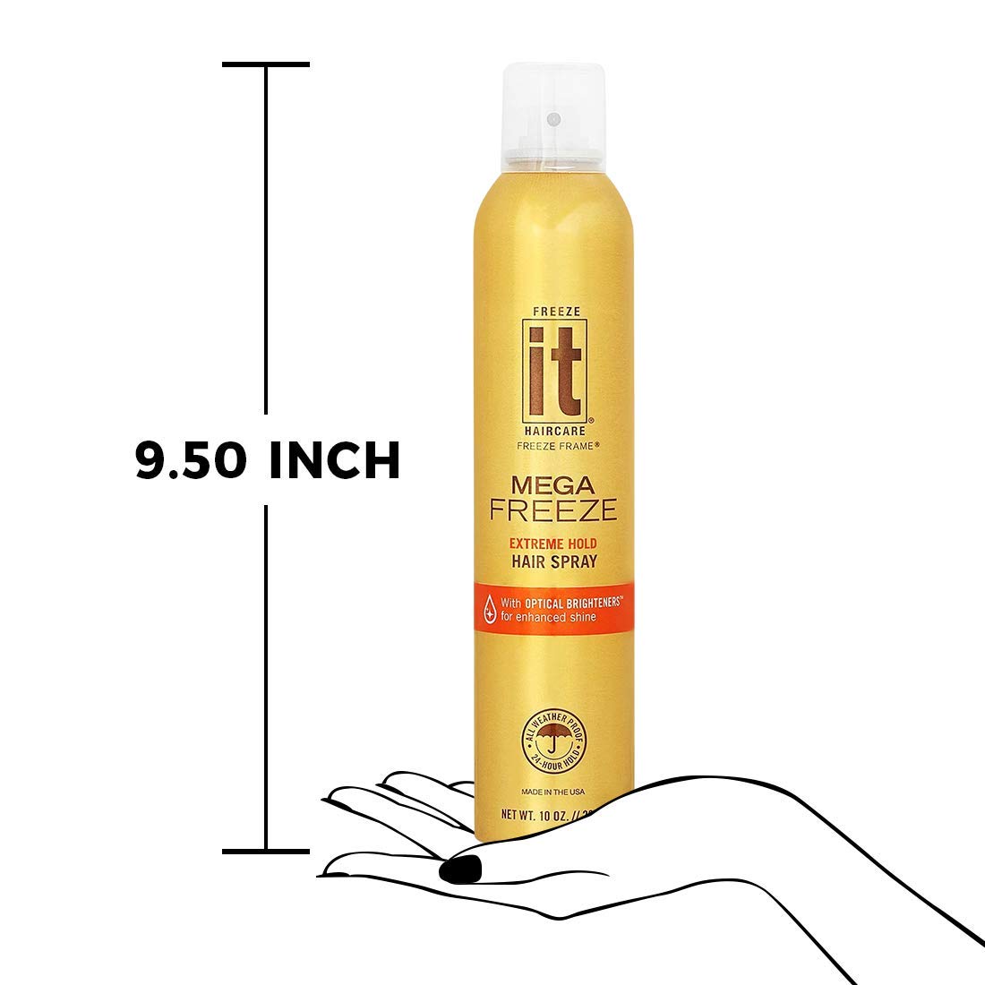 Freeze It, Mega Freeze Hair Spray, 10 Oz.