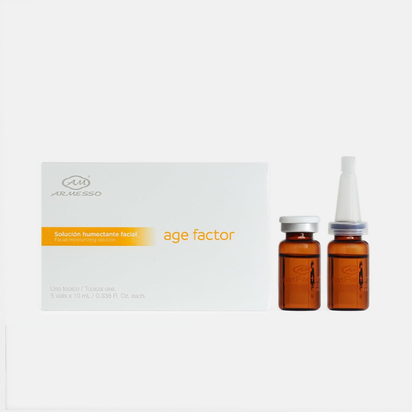 AM Armesso | Age Factor | 5x10ml Vials | Professional Anti-Aging Cosmetic Serum with EGF & Peptides for Firm-Looking, Smooth, and Revitalized Skin |