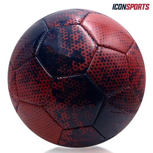 Icon Sports Officially Licensed US Soccer Federation Soccer Ball - USA01BL Navy Size 5