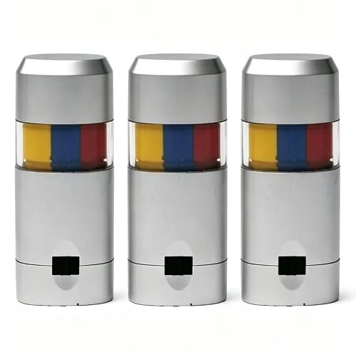 Face Paint Stick for Sports, Country Flag Theme, Washable, Football, Baseball, 3 Pack (COLOMBIA)