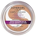 COVERGIRL Simply Ageless Instant Wrinkle Defying Foundation, SPF 28, Hyaluronic Complex & Vitamin C - 215 Natural Ivory, Pack of 1