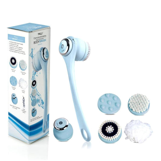 ISO Beauty ISOABBBRLBLU-700 Cleansing & Exfoliating Rechargeable All-in-1 Body Brush - Light Blue Beauty and Personal Care ISO Beauty