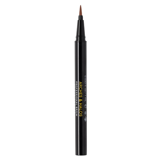Arches and Halos Fine Bristle Tip Pen - Eyebrow Pencils for Women - Vegan Brow Pencil - Smudge-Proof, Buildable Formula - Auburn - 0.02 oz