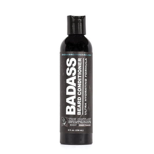 Badass Beard Care Beard Conditioner For Men - THE OUTLAW, 8oz - Made of Natural Ingredients for A Healthy, Soft, & Itch Free Beard and Mustache