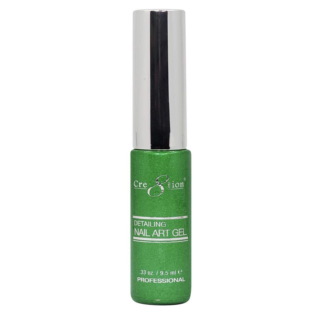 Cre8tion Detailing Nail Art Gel Striper (29 Green Glitter) Beauty & Personal Care Cre8tion