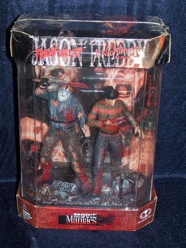 McFarlane Toys Movie Maniacs Special Edition Voorhees VS Krueger in Display Tank