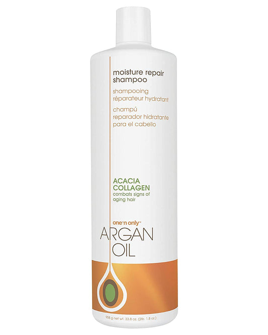 One 'n Only Moisture Repair Shampoo with Argan Oil, Rebalances Hair Moisture Levels, Adds Volume and Shine, Repairs Damage from Chemicals and Heat