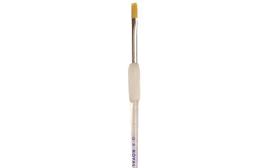 Soft-Grip Golden Taklon Shader Brush-Size 8 Fabric