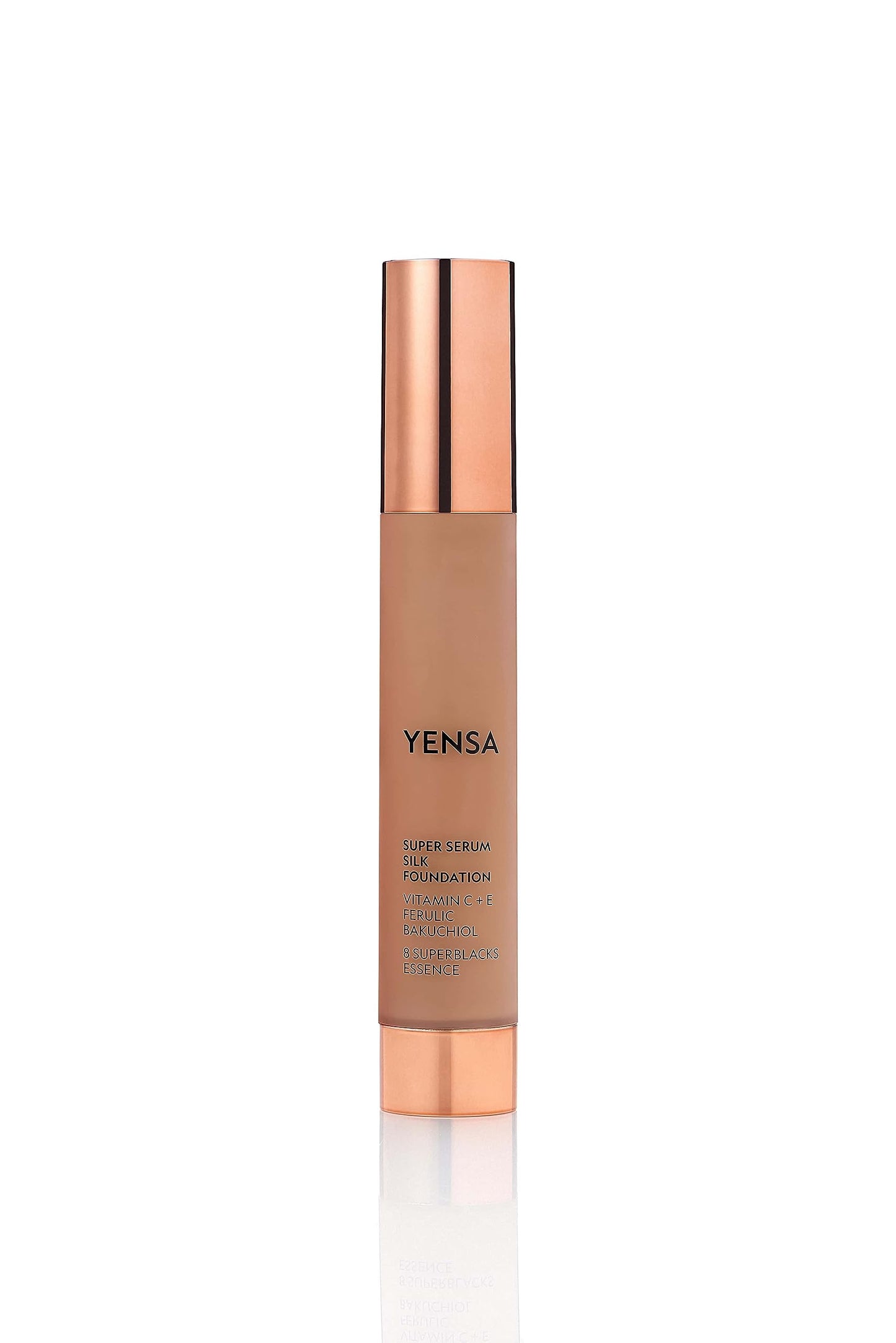 YENSA Serum Foundation Makeup - Super Silk Full Coverage Foundation Enriched with Peptides, Vitamin C & Ferulic Acid to Help Reduce Fine Lines