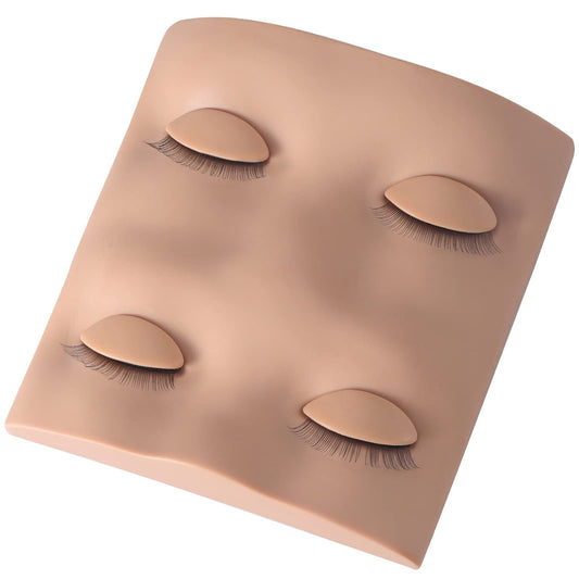 Pretty memory Lash Mannequin Head with 2 Pairs of Removable Practice Eyelids, Realistic Eyelash Mannequin Head, Soft-Touch Lash Extension Supplies