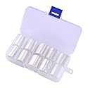 WOKOTO 10 Rolls White Pearl Color Holographic Nail Art Foil Transfer Roll Set Mix-Pattern Stickers Nails Transfer Decals Wraps Kit(1.0inchs*39.4inchs