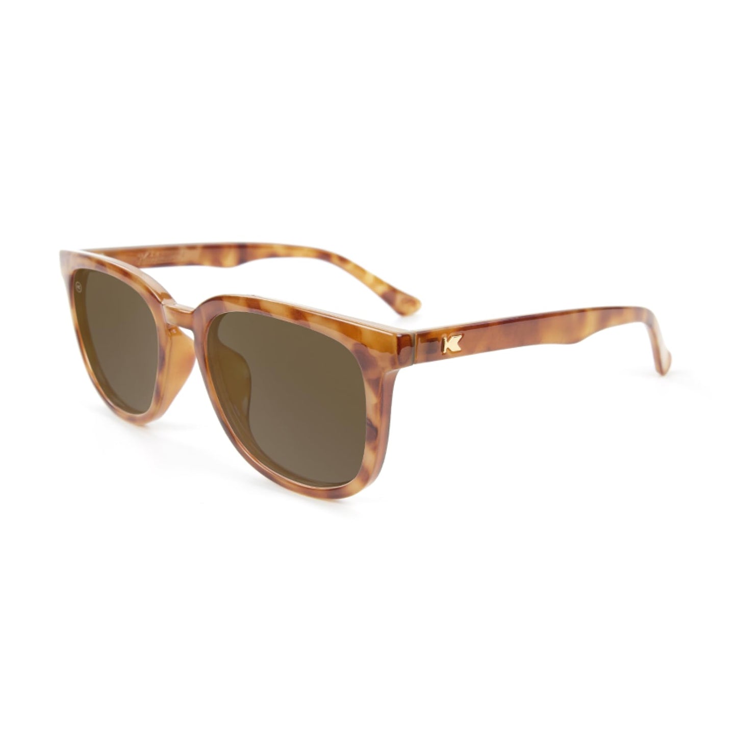 Knockaround Paso Robles Polarized Sunglasses for Women & Men - Impact Resistant Lenses & Full UV400 Protection, Blonde Tortoise Shell Frames/Brown