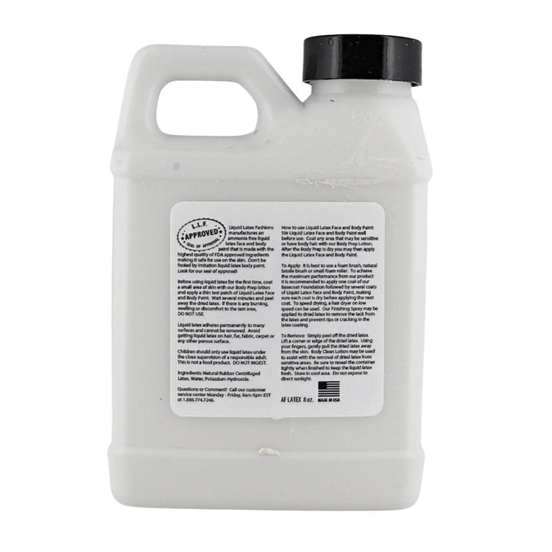 Liquid Latex Fashions - Ammonia Free Halloween Basecoat Face and Body Paint, Ideal for Art, Theater, Parties, School Plays, Cosplays and Concerts- 8