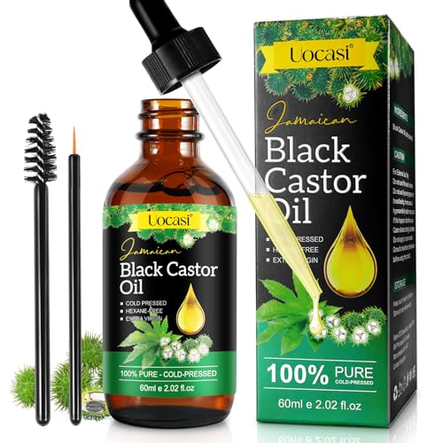 Jamaican Black Castor Oil - 100% Pure and Organic, Cold Pressed in Glass Bottles for Hair Growth, Eyebrow Nourishment, and Skin Hydration Beauty and Personal Care Uocasi Default Title