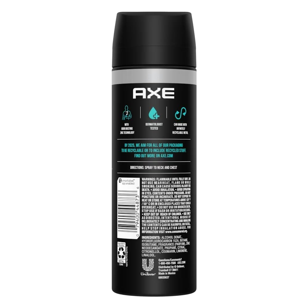 Axe Deodorant Bodyspray, Apollo 4 oz (Pack of 5) Beauty and Personal Care AXE
