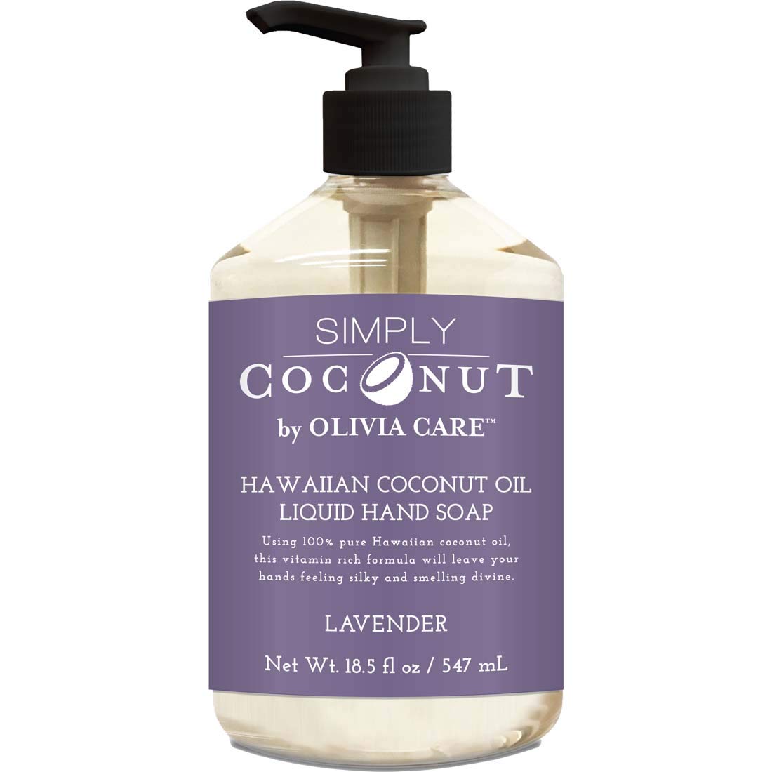 Olivia Care Liquid Hand Soap (18.5 Fl Oz (Pack of 1), Lavender Coconut)