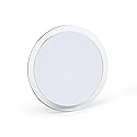 Jerdon Portable Travel Makeup Mirror - 9” Diameter Frame with 5X Magnification - Suction Cups Allow Wall Mounting - Travel Case Included - Model JSC5