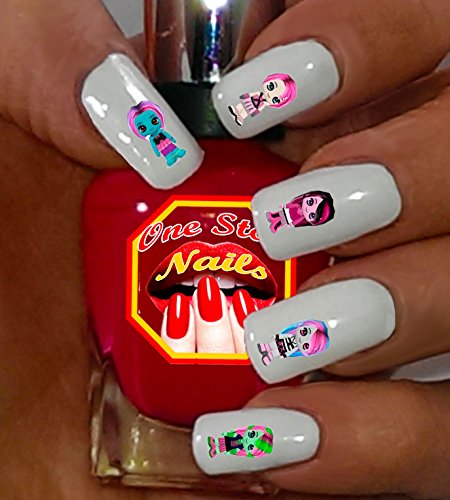 Monster High V1 clear waterslide nail art decals (tattoos). Set of 62 by One Stop Nails. Beauty & Personal Care One Stop Nails