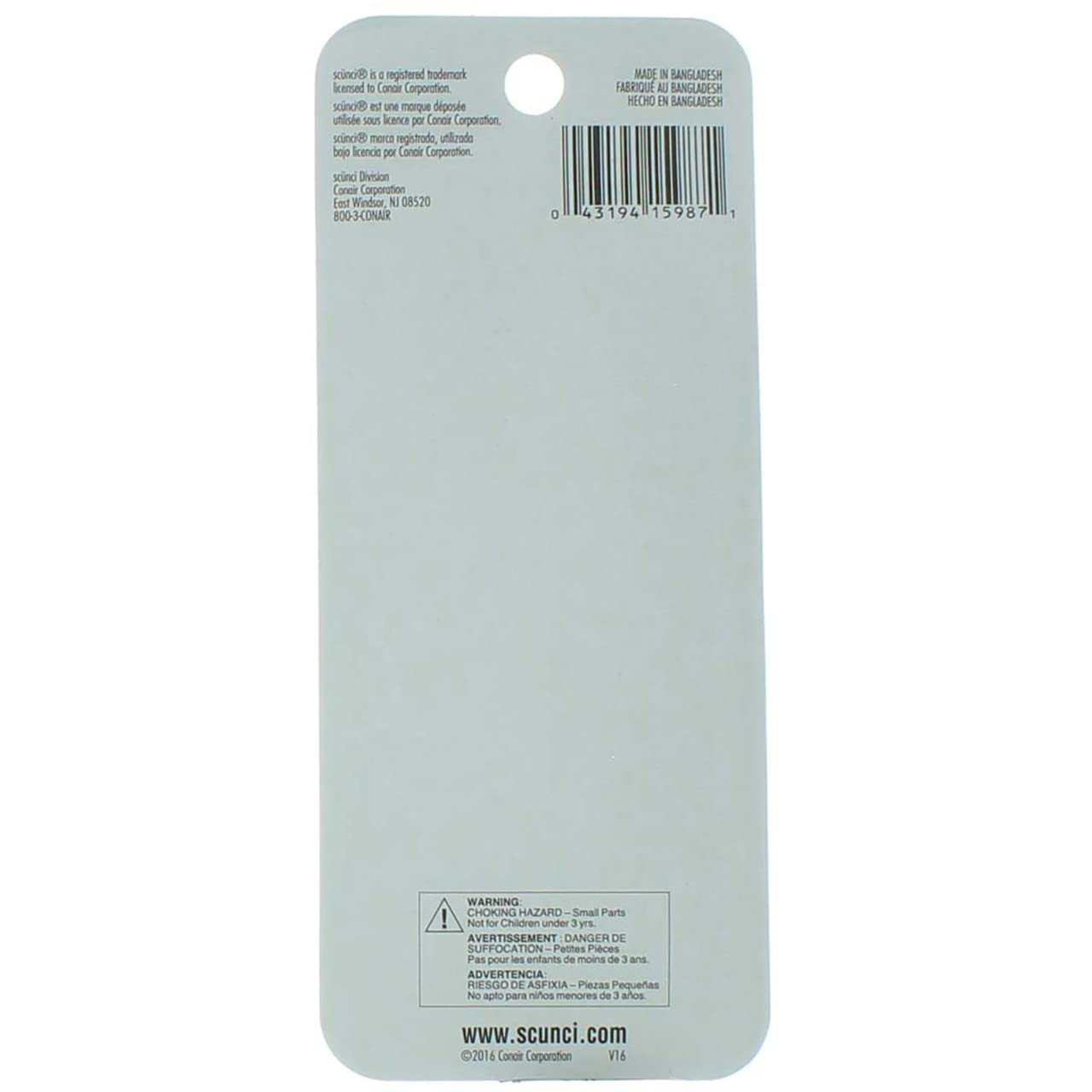 Scunci Mini Oval Topped Jaw Clip 12 Count44; Pack Of 3