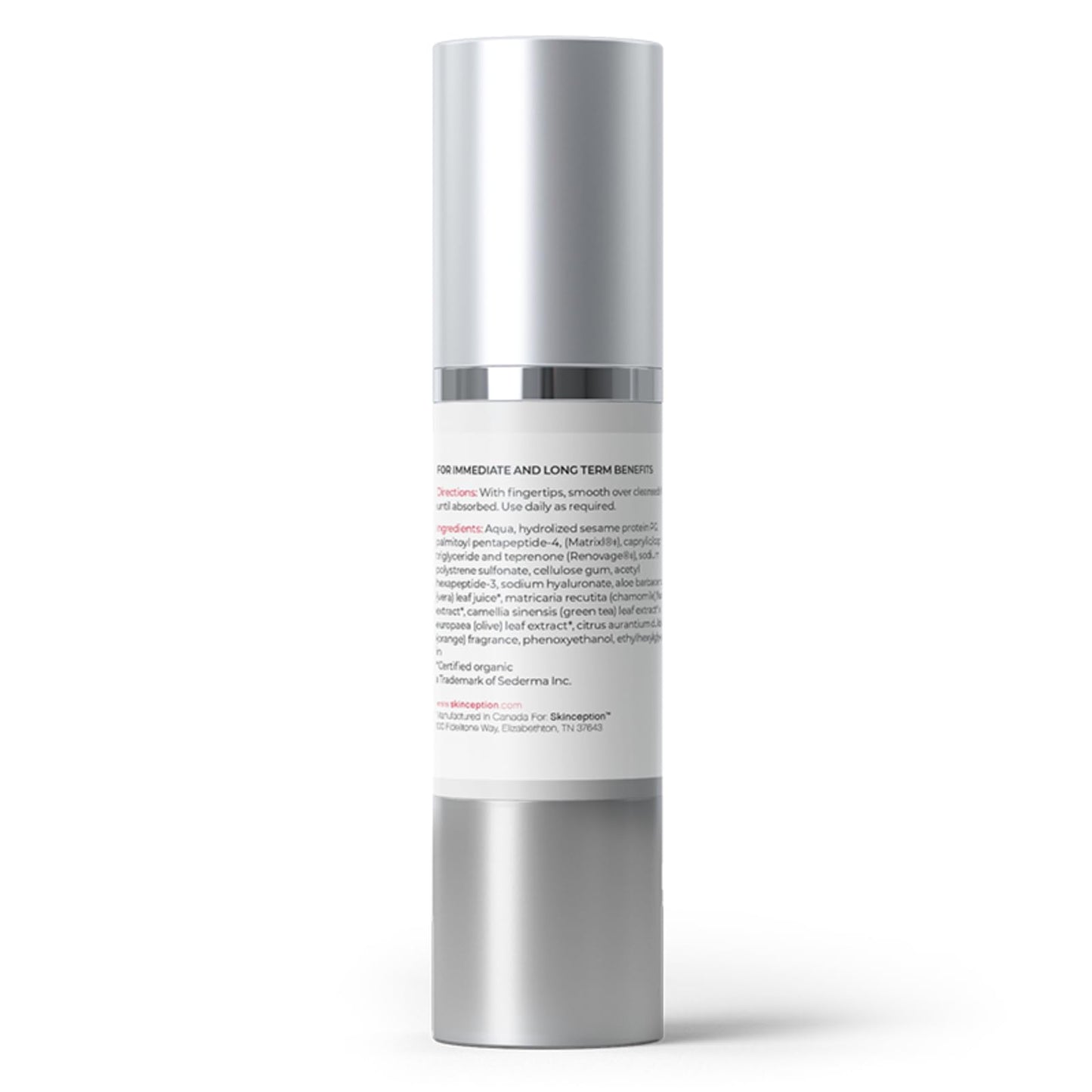 Skinception Instant Wrinkle Reducer - All-Natural Wrinkle Cream Smoothing for Fine Lines & Wrinkles - Fast-Acting Topical Anti-Aging Formula for a