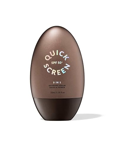 THE QUICK FLICK Bronzing Drops for Face with SPF 50+ Protection - 3-in-1 Liquid Bronzer, Hydrating Serum & Primer for Glowing, Sun-Kissed Skin