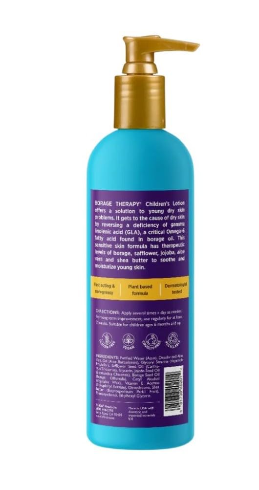 Shikai Borage Dry Skin Therapy Childrens Lotion - 8 Oz, 4 pack
