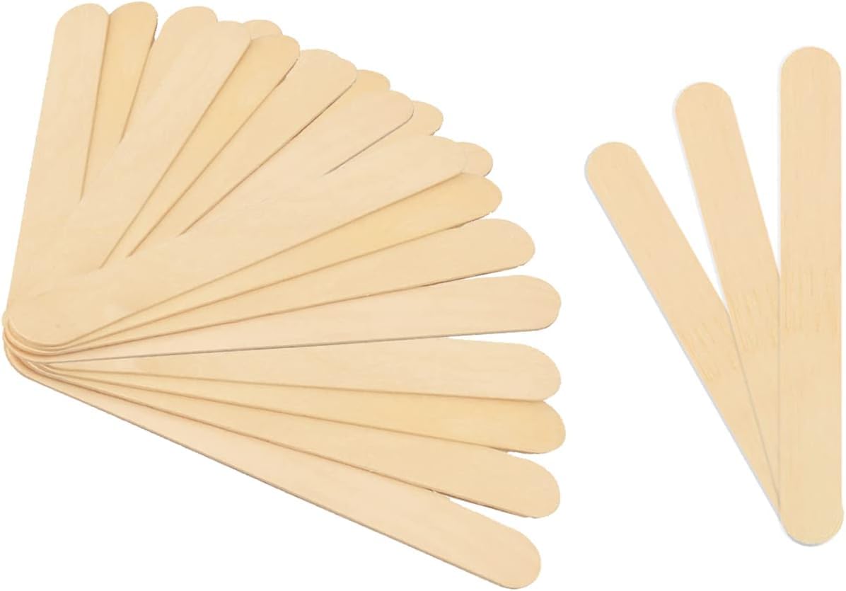 MIBLY 80 PCS Popsicle Sticks for Crafts - Jumbo Craft Sticks Made of Smooth Wooden Sticks - Ideal Wood Sticks and Wooden Sticks for Crafts for Body Beauty and Personal Care Mibly Default Title