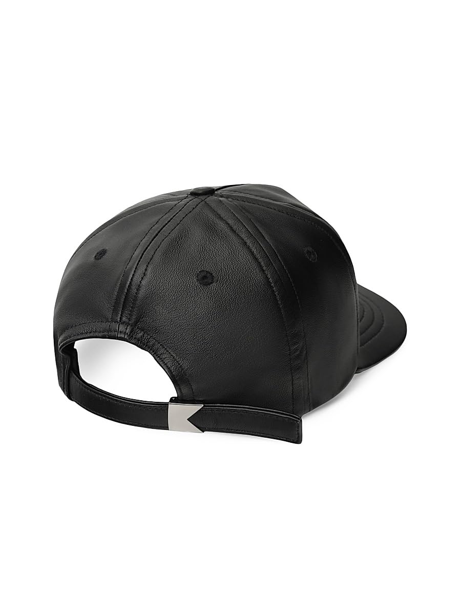 Rhude, Logo Leather Hat, Black