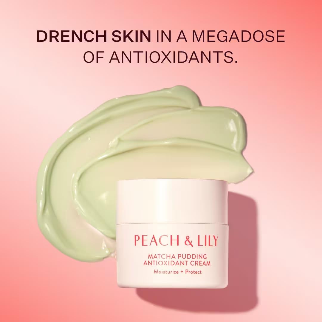 Peach & Lily - Matcha Pudding Antioxidant Cream (1.69 fl oz) - Face Moisturizer Cream - Protect & Hydrate Skin - Green Tea, Vitamin B3, Niacinamide