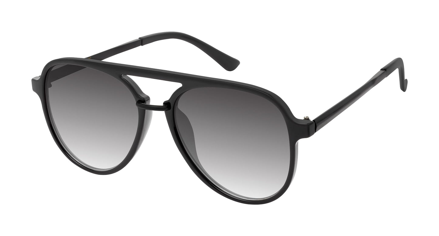 Jessica Simpson Women's J6382 OX Pilot Sunglasses, Black, One Size