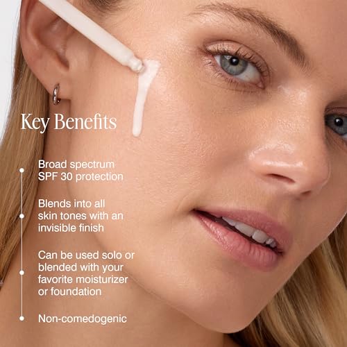 COOLA Organic Sun Silk Drops and Face Moisturizer with SPF 30, Dermatologist Tested Sunscreen with Plant-Derived BlueScreen Digital De-Stress