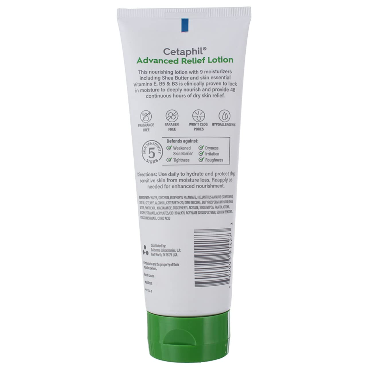 Advanced Relief Lotion, Dry, Sensitive Skin, Fragrance Free, 8 oz (226 g), Cetaphil
