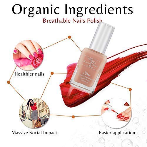 karma organic Beautiful Halal Nail Polish Set- Non-Toxic Nail Art, Vegan and Cruelty-Free Nail Paint Beauty & Personal Care karma organic