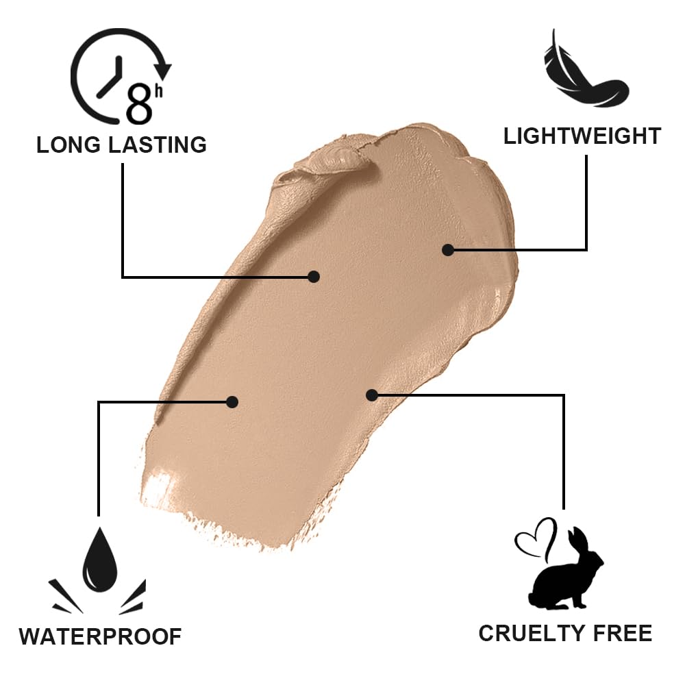 Cream Bronzer Stick, Multi-use Contour Stick for Face Shaping, Matte Finish Beauty Wand for Sculpt the Face, Easy to Apply, Longwear, Waterproof