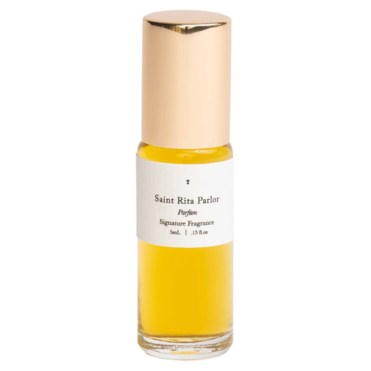 Saint Rita Parlor Signature Parfum - Luxury Unisex Fragrance, Organic Ingredients, Notes of Rose, Whiskey & Tobacco, Handcrafted in California - 5mL Beauty & Personal Care Saint Rita Parlor