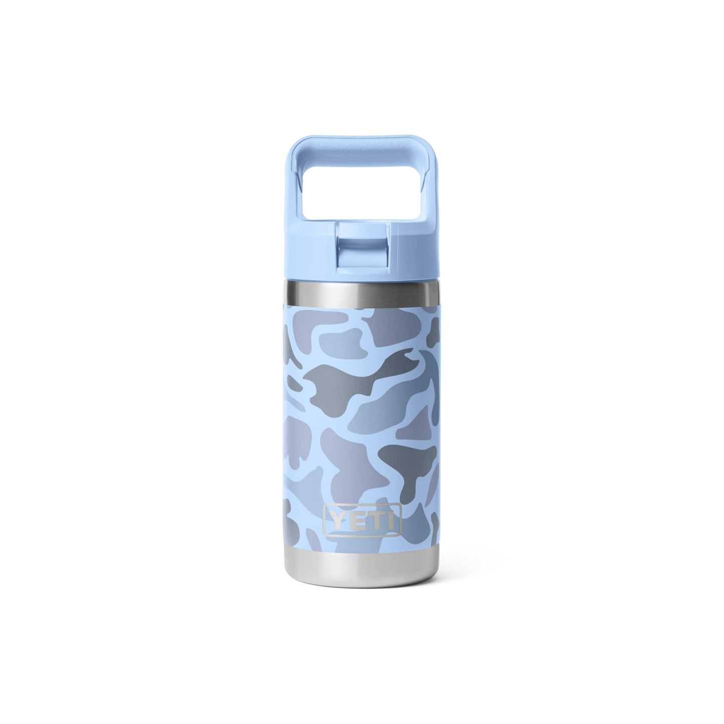 YETI Rambler Jr. 12 oz Kids Bottle, with Straw Cap, Blue Camo