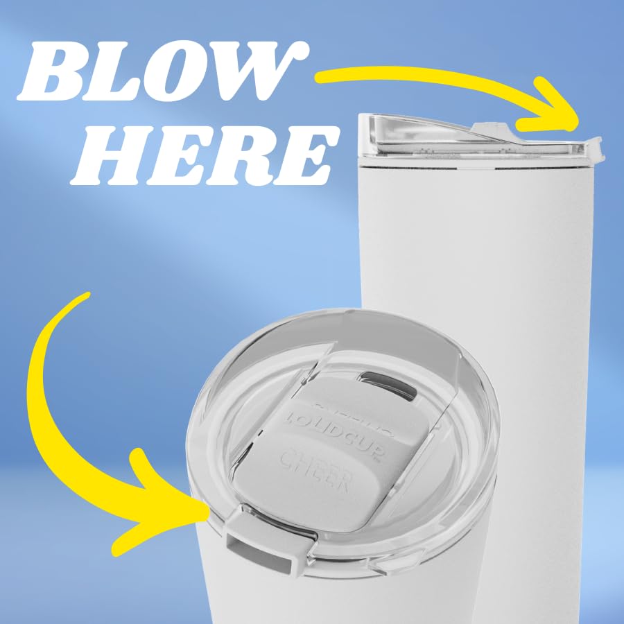 The LoudCup - 23oz Reusable Tumbler & Stadium Horn with Slide-Close Lid (Sunshine Yellow) | Sports Fan Cup, Football & Soccer Match Day Noise Maker