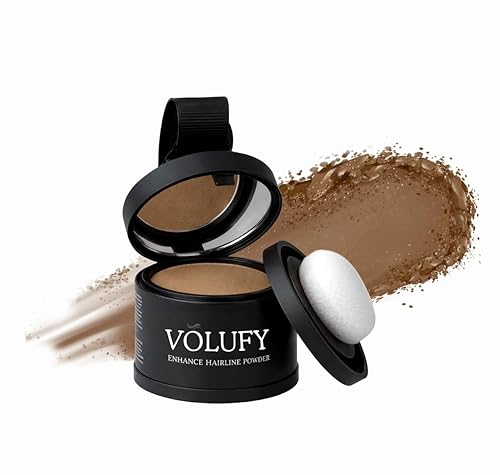 VOLUFY Dark Brown Hairline Powder, Hair Color Root Touch Up Powder