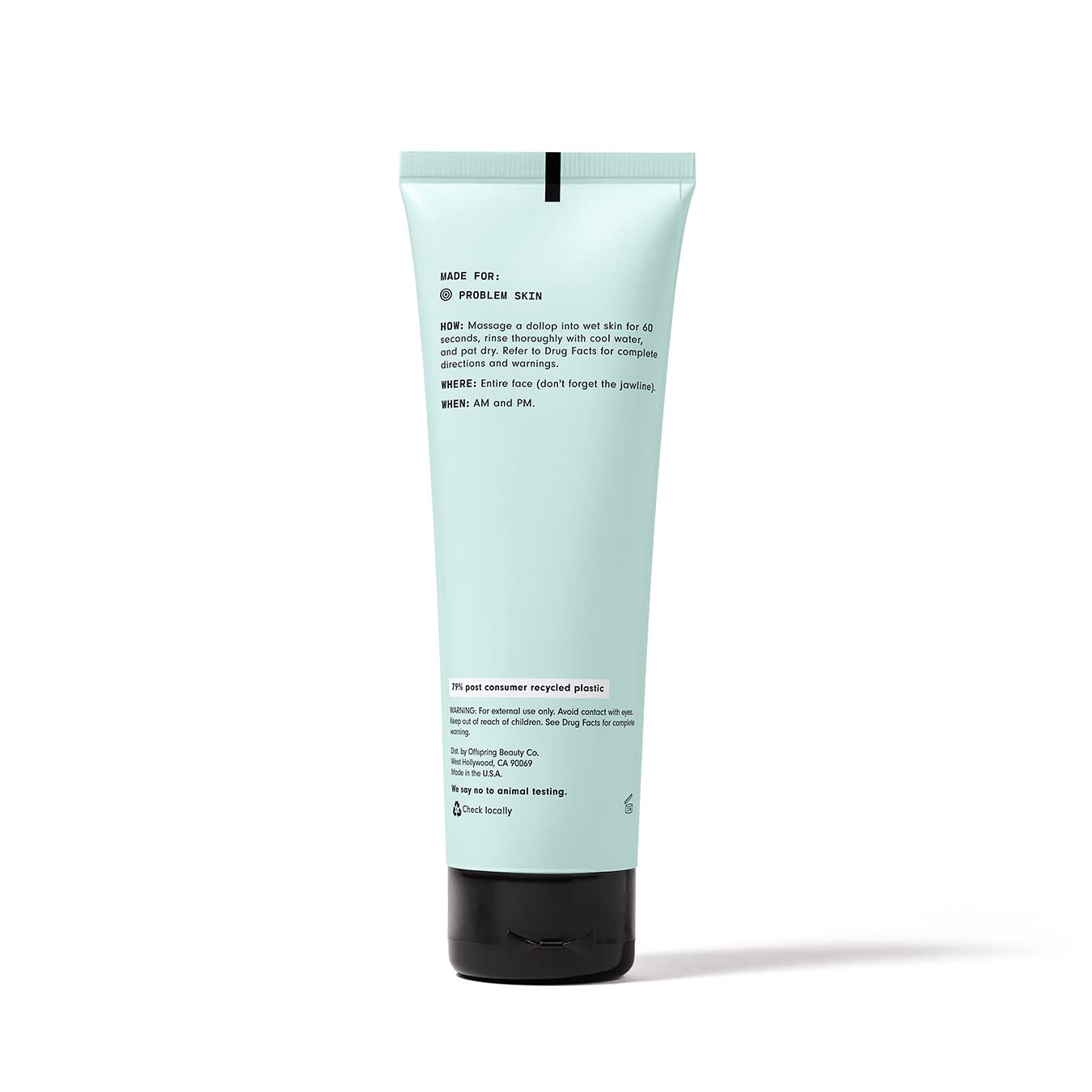 Versed Keep The Peace Calming Cream Cleanser 4 oz – Gentle Foaming Face Wash with Salicylic Acid, Reduces Blemishes, Non-Drying & Vegan