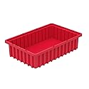 Akro-Mils 33164 Akro-Grid Plastic Slotted Dividable Modu Box Stackable Grid Storage Tote Container, (16-1/2-Inch L x 10-7/8-Inch W x 4-Inch H), (12…