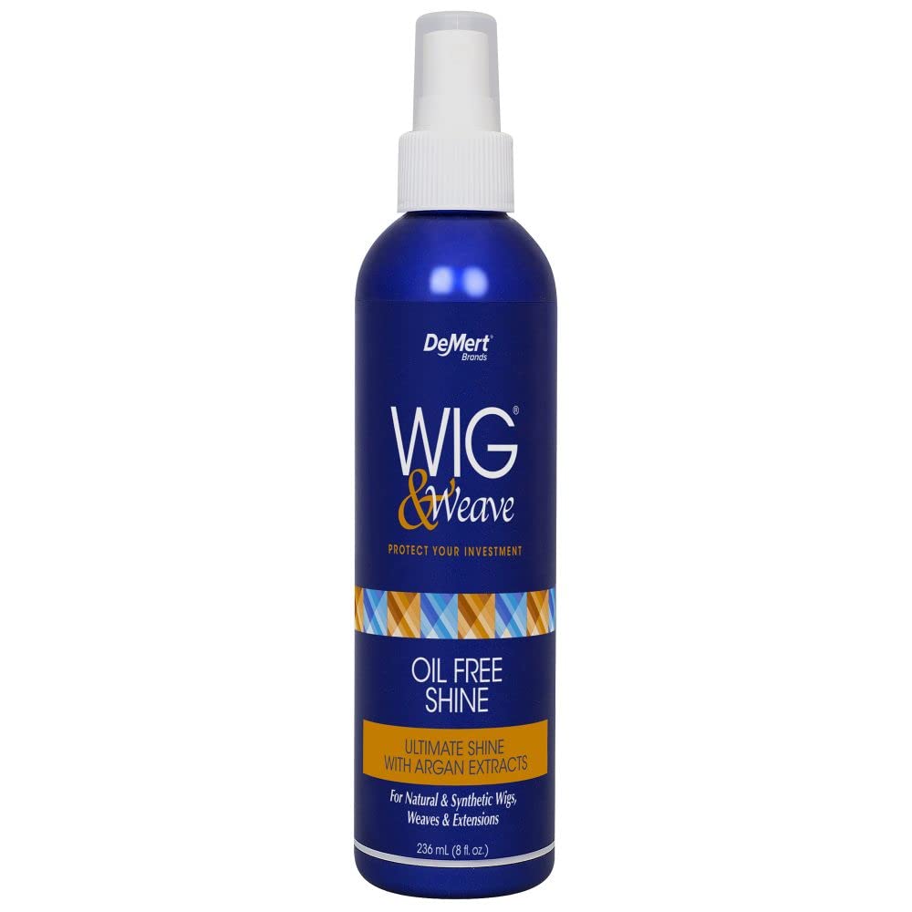 Demert Wig and Weave Oil Free Shine for Natural and Synthetic Hair, 8 Oz, 8 Ounces