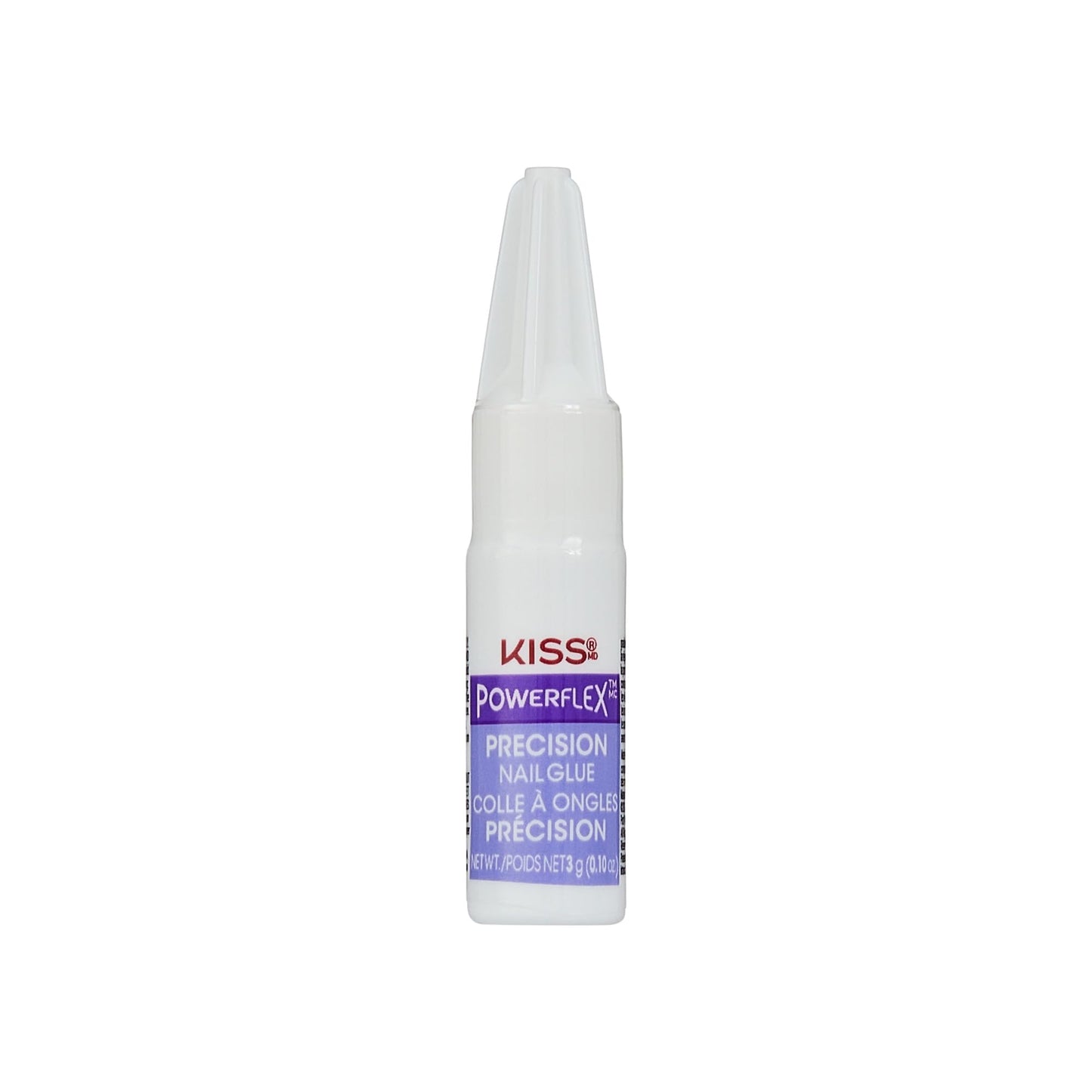 Kiss PowerFlex Precision Nail Glue for Press Ons, Kits, Tips & Wraps, 0.10 oz, Ultra Strong Bond, Fast Drying Adhesive, Instantly Repairs Cracks Beauty & Personal Care KISS