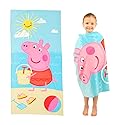 Franco Peppa Pig Kids Super Soft Lightweight 100% Recycled Bath/Pool/Beach Towel Made from Recycled Plastic Bottles, 58 in x 28 in, (100% Official…