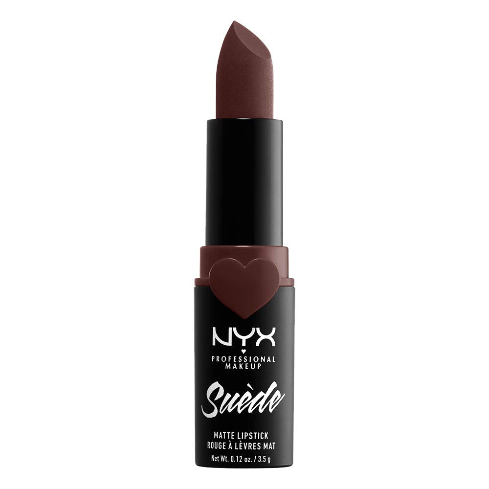 NYX PROFESSIONAL MAKEUP Suede Matte Lipstick, Vegan Formula - Cold Brew (True Brown)