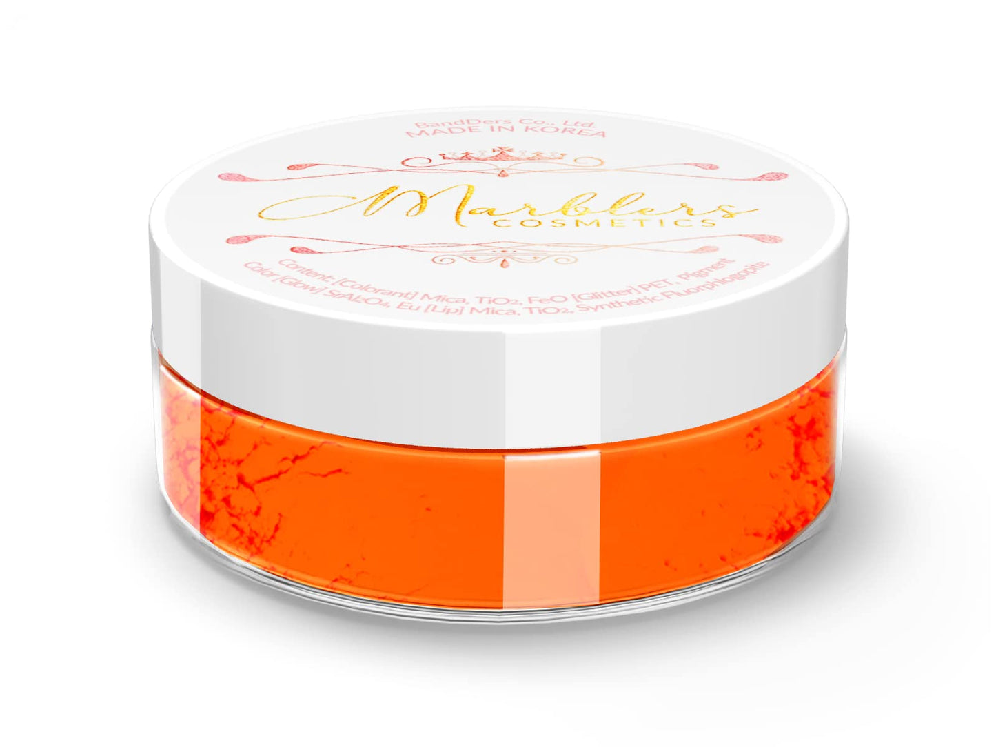 MARBLERS Fluorescent Pigment [Neon Orange] 0.11oz (3g) | Matte Pigment | Non-Toxic | Vegan | Cruelty-Free | Nail Polish, Nail Art, Soap, Craft |