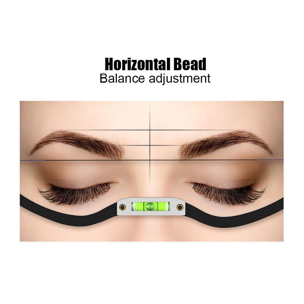 BOLUOYIN Permanent Makeup Eyebrow Line Marker Ruler for Eyebrow Mapping String Pre-Inked Microblading Tattoo PMU String Measuring Eyebrow (Black)