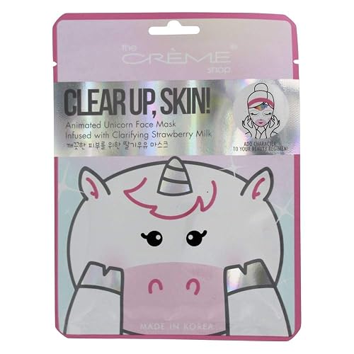 The Crème Shop Korean Skincare Beauty Full Facial Advanced Sheet Daily Natural Essence easy-to-use Soothing - Up, Skin Animal face sheet mask/Animated