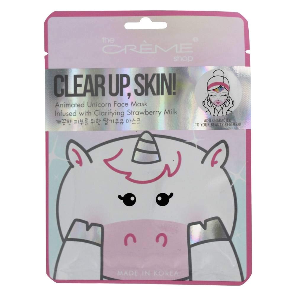The Crème Shop Korean Skincare Beauty Full Facial Advanced Sheet Daily Natural Essence easy-to-use Soothing - Up, Skin Animal face sheet mask/Animated